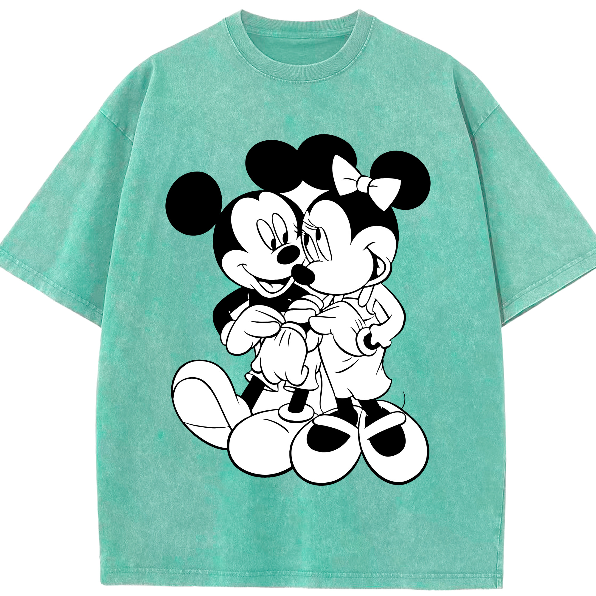 （画像用） ミッキーマウス Mickey Mouse 綿100% ヴィンテージ風 半袖Tシャツ（フロントプリント）